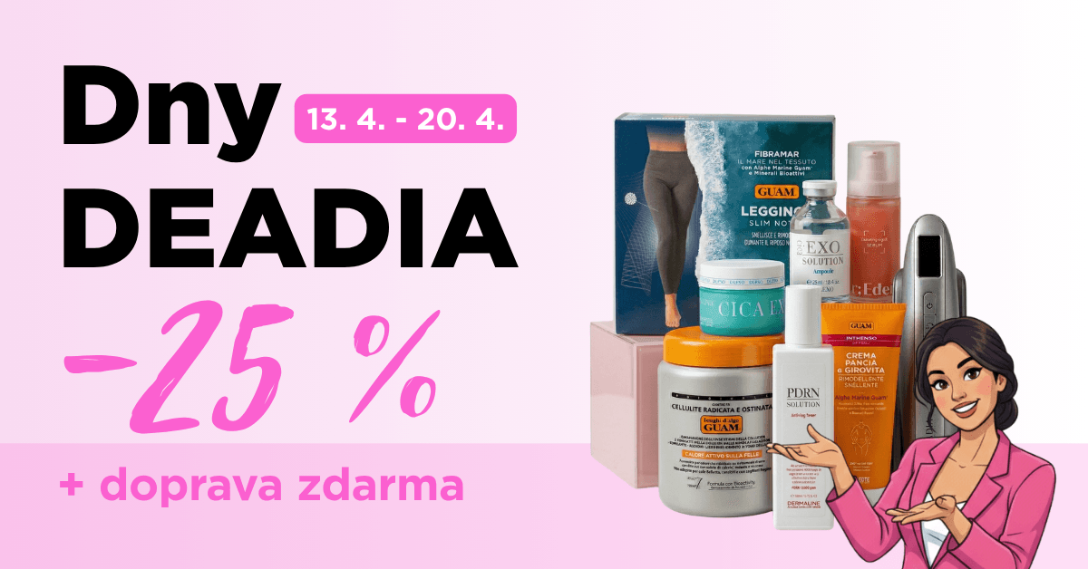 Dny Deadia — sleva 25 % na vše s kódem DEA25 + doprava zdarma do 20. 4.